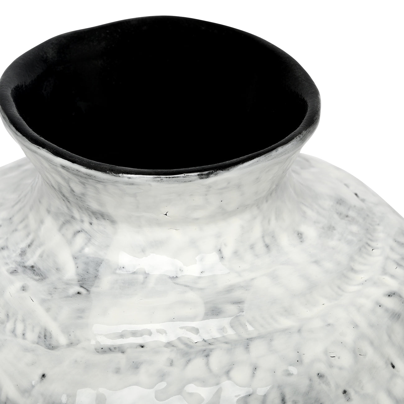 Lunel White Glazed Vase Medium
