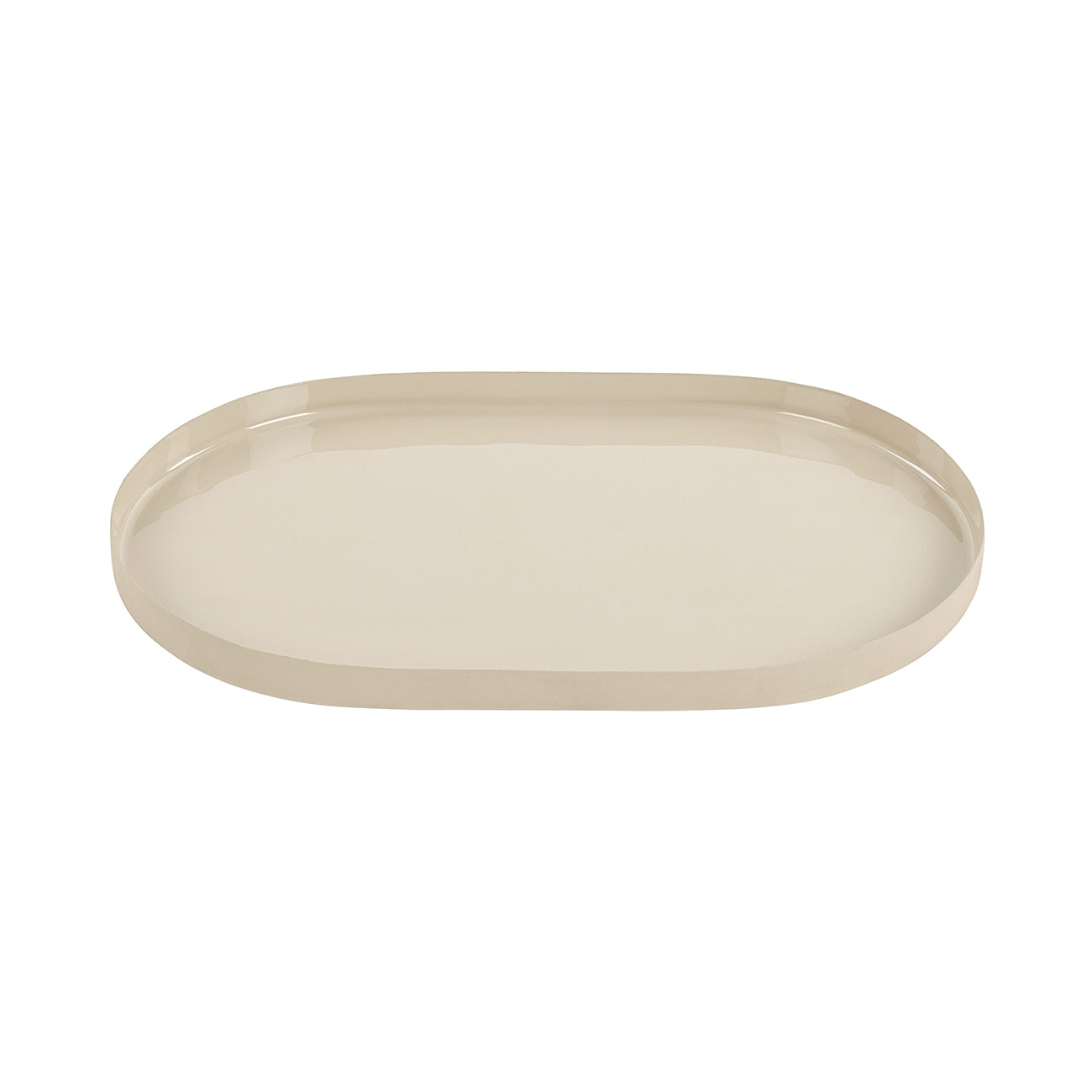 Ovolo Iron Enamel Beige Tray Small