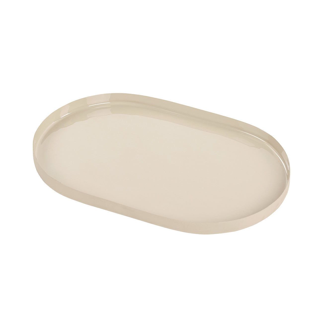 Ovolo Iron Enamel Beige Tray Small