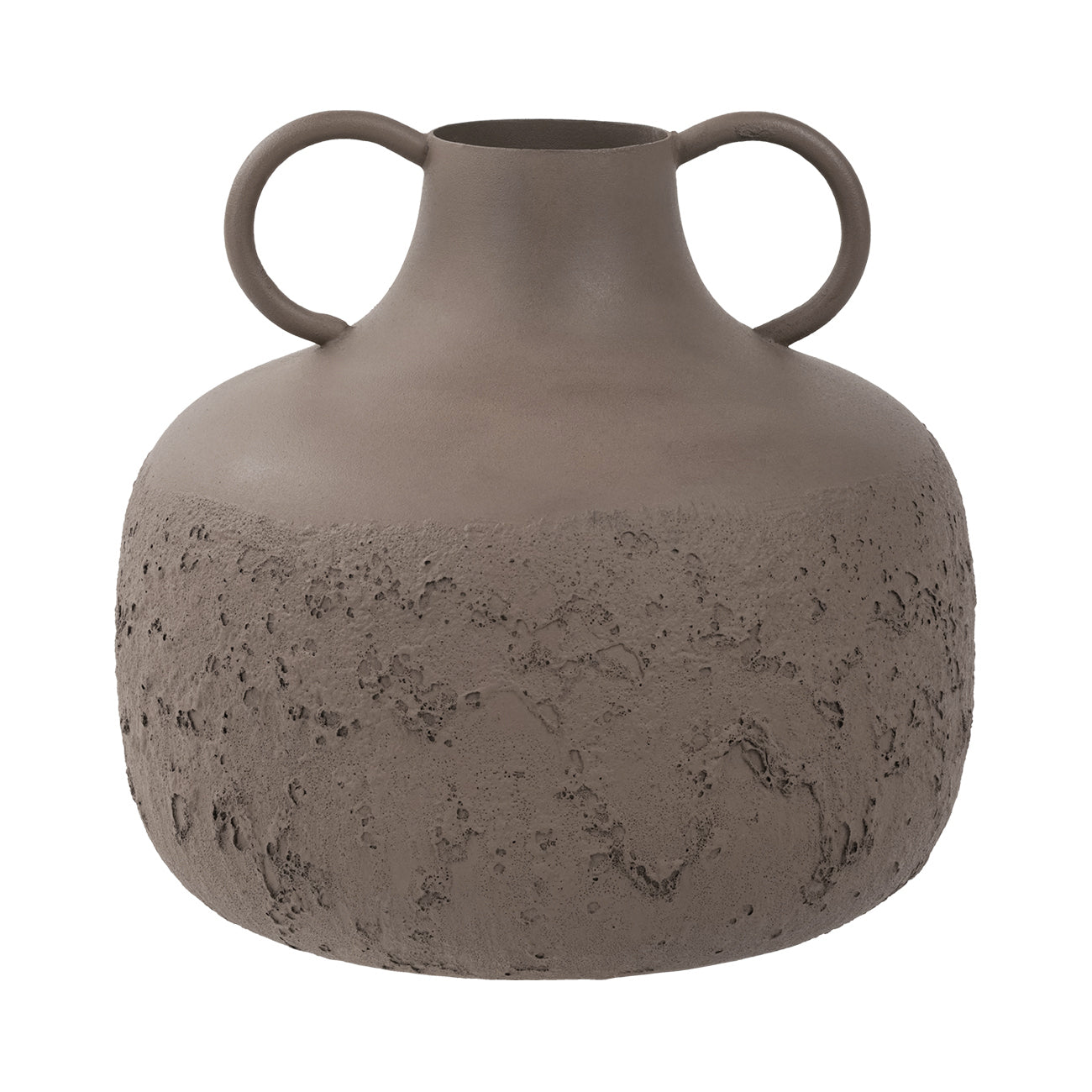 Alora Brown Textured Metal Vase Large