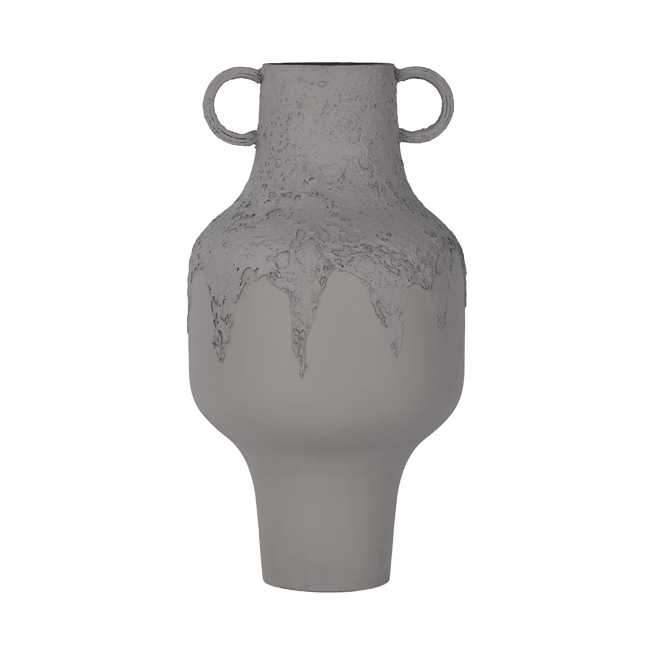 Alora Brown Textured Metal Vase Tall
