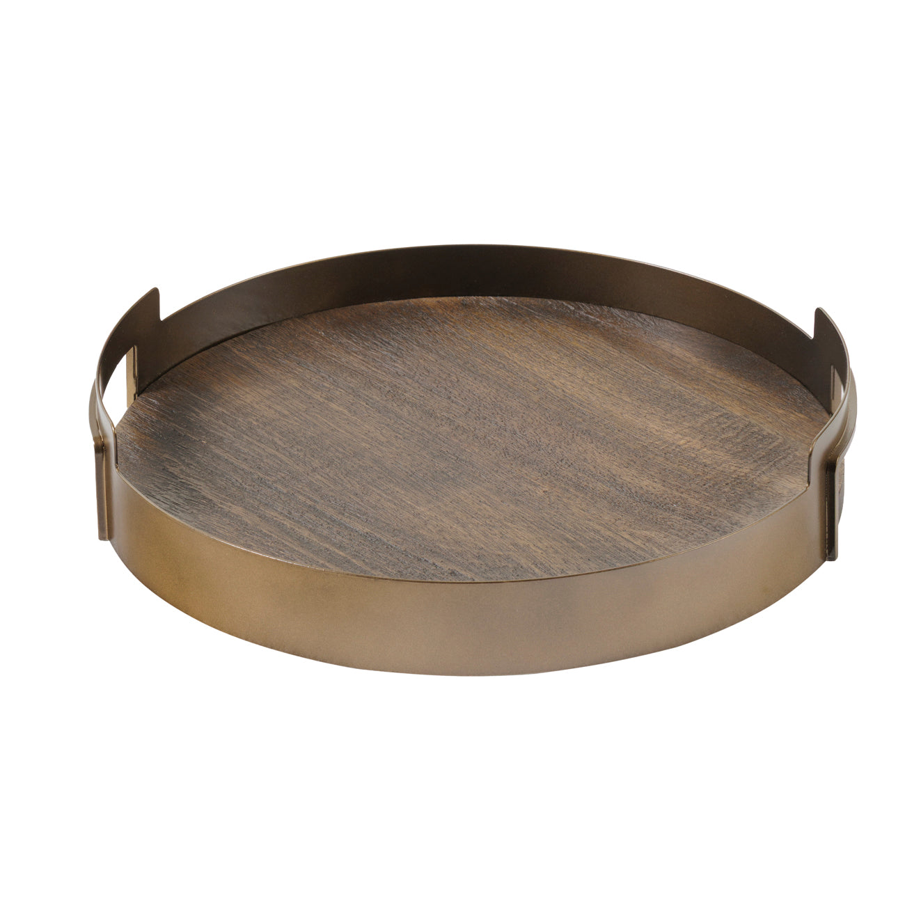Shibui Mango Wood & Smoked Gold Trays Set of 2