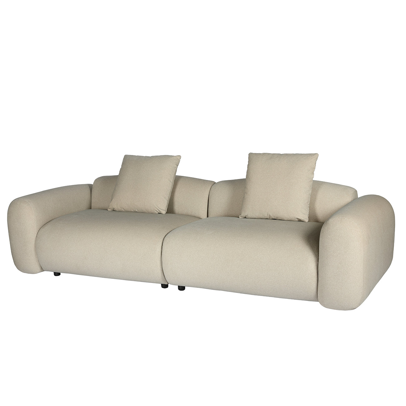 Limewood 3 Seater Sofa in Warm Stone Velvet