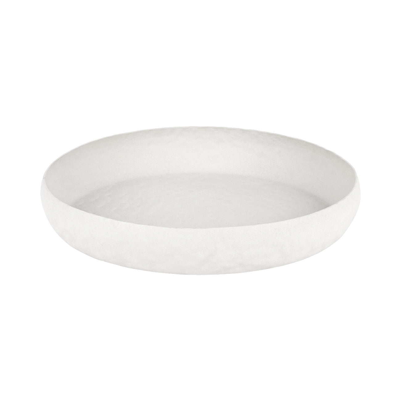 Samui White Stonewash Round Platter Large