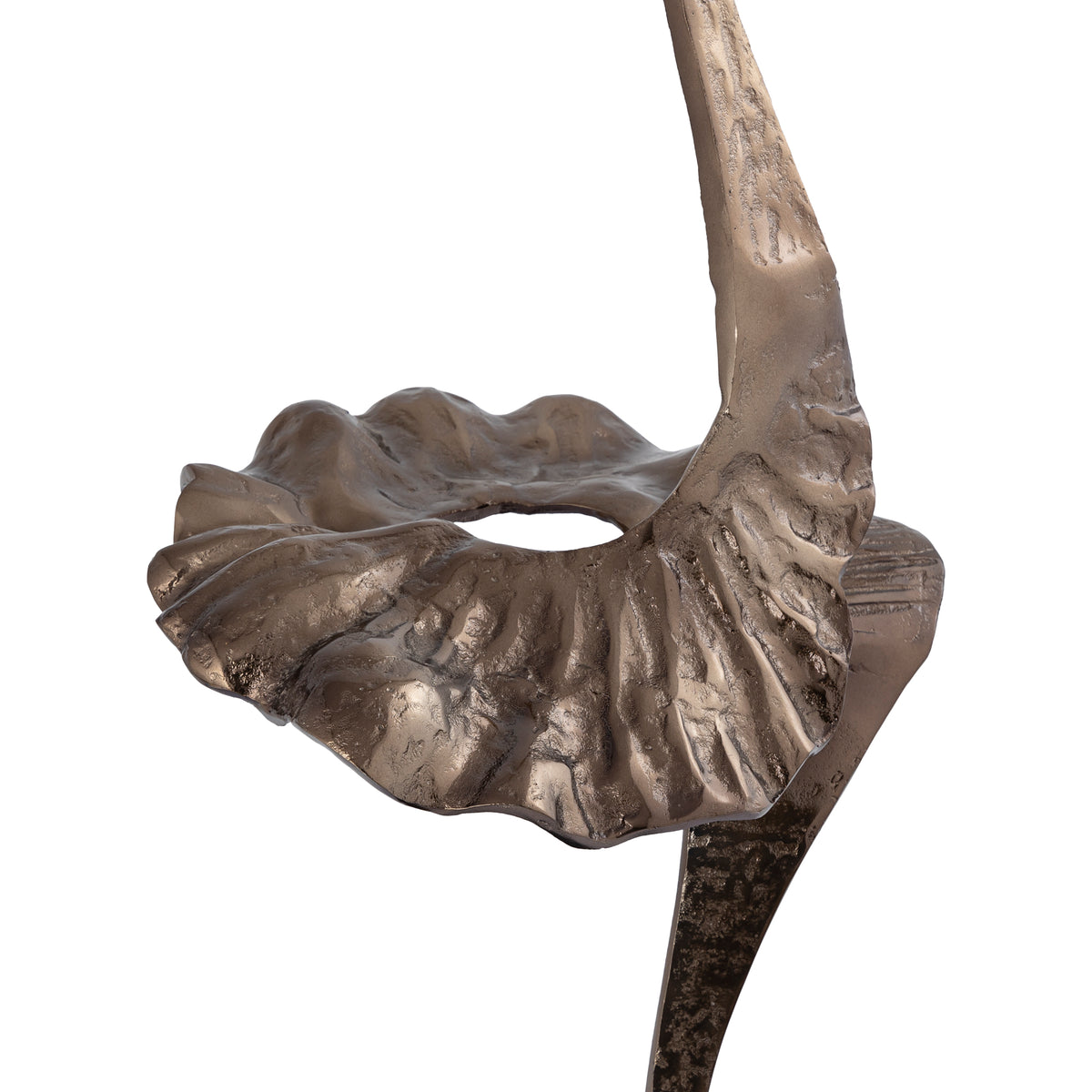 Yobie gold cast aluminium statue on black base, small