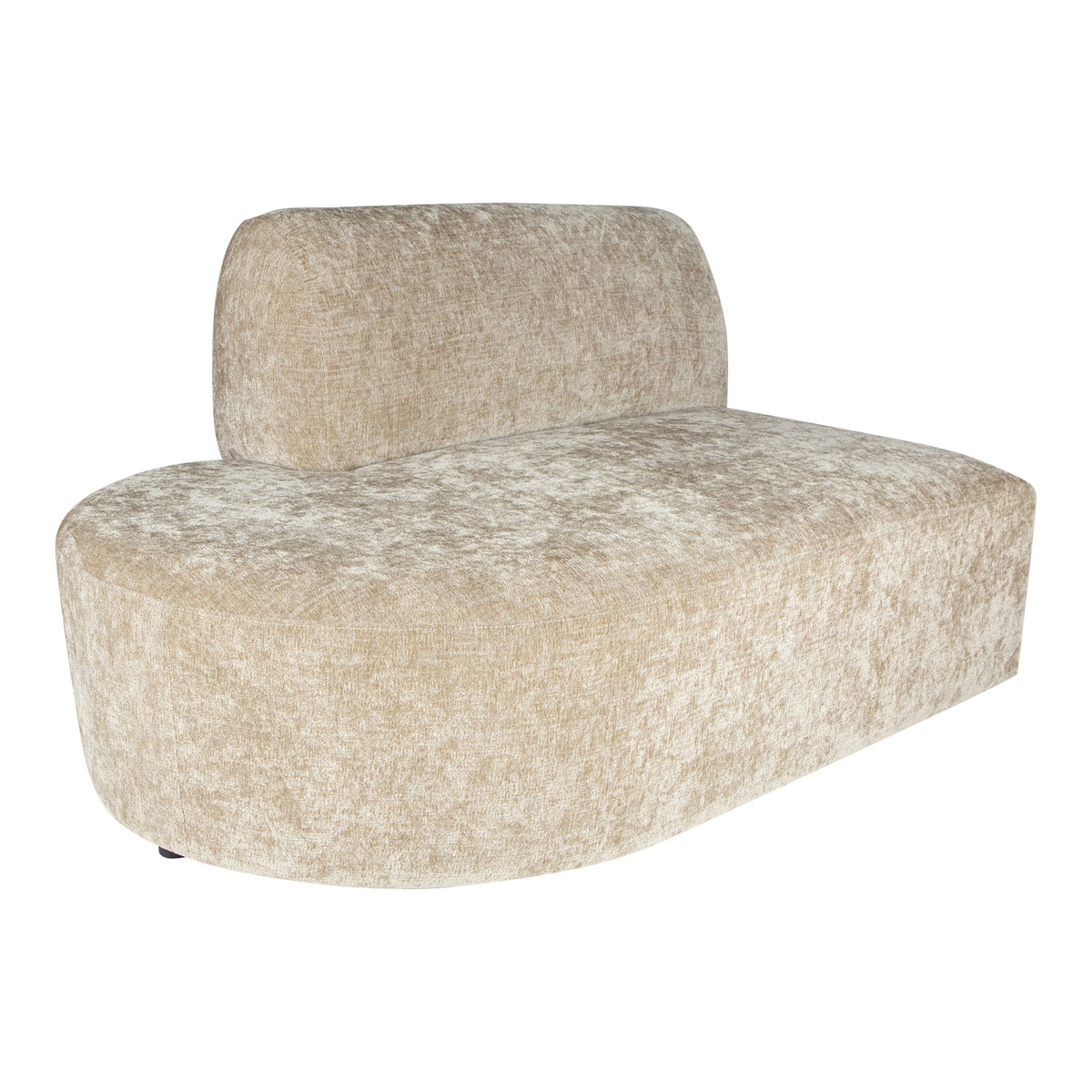 Lujo cream fabric modular sofa left ottoman