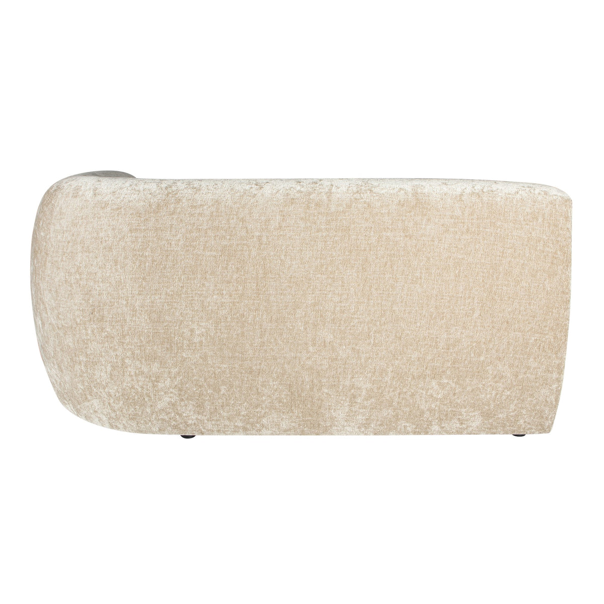 Lujo cream fabric modular two-seater sofa, right arm