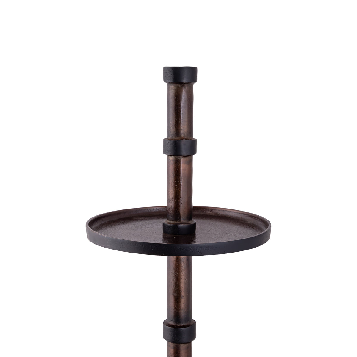 Glinda copper aluminium round tiered stand, large