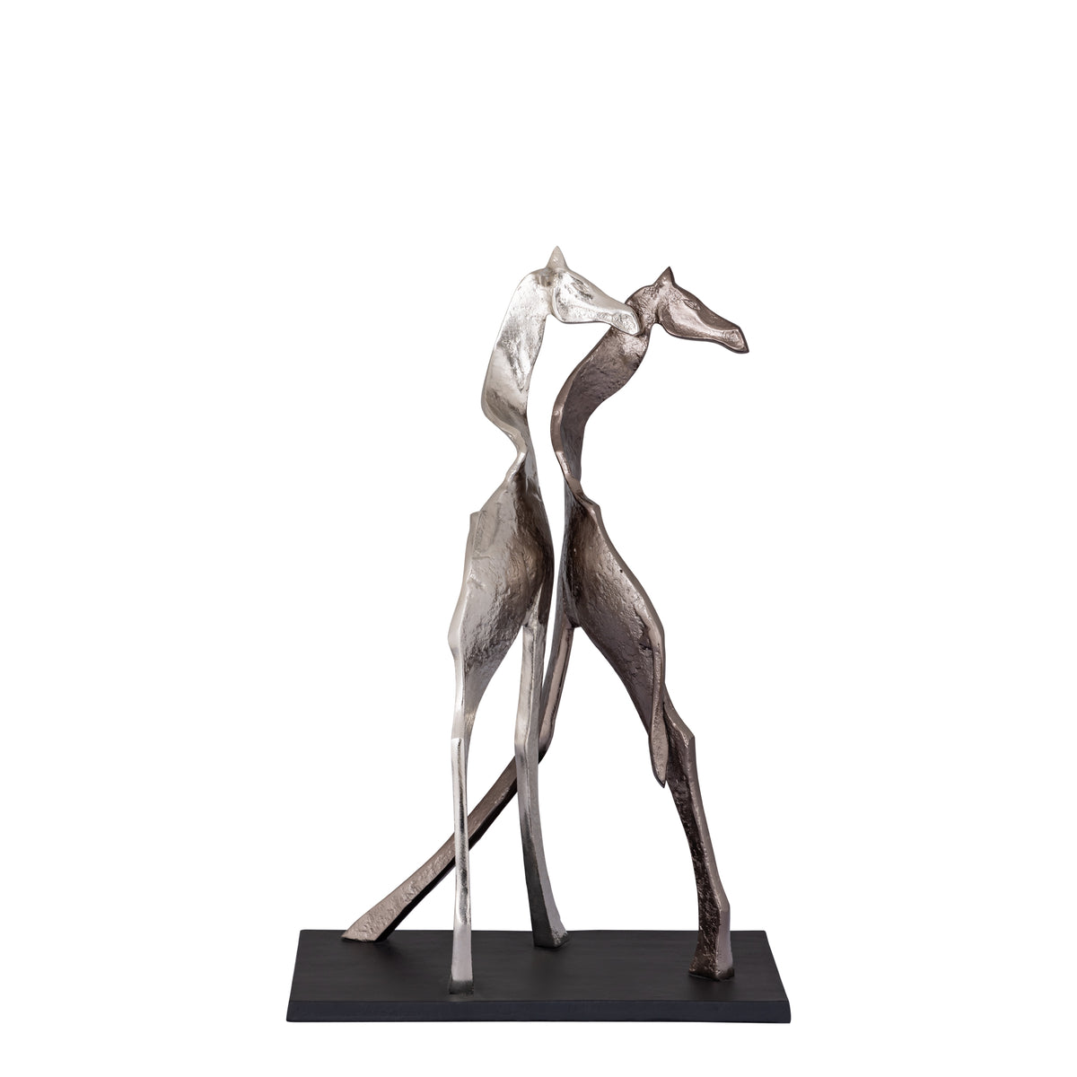 Skye black cast aluminium giraffe statue, small