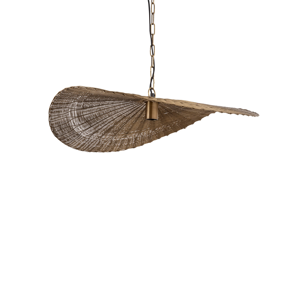 Shauney gold powder-coated iron pendant light