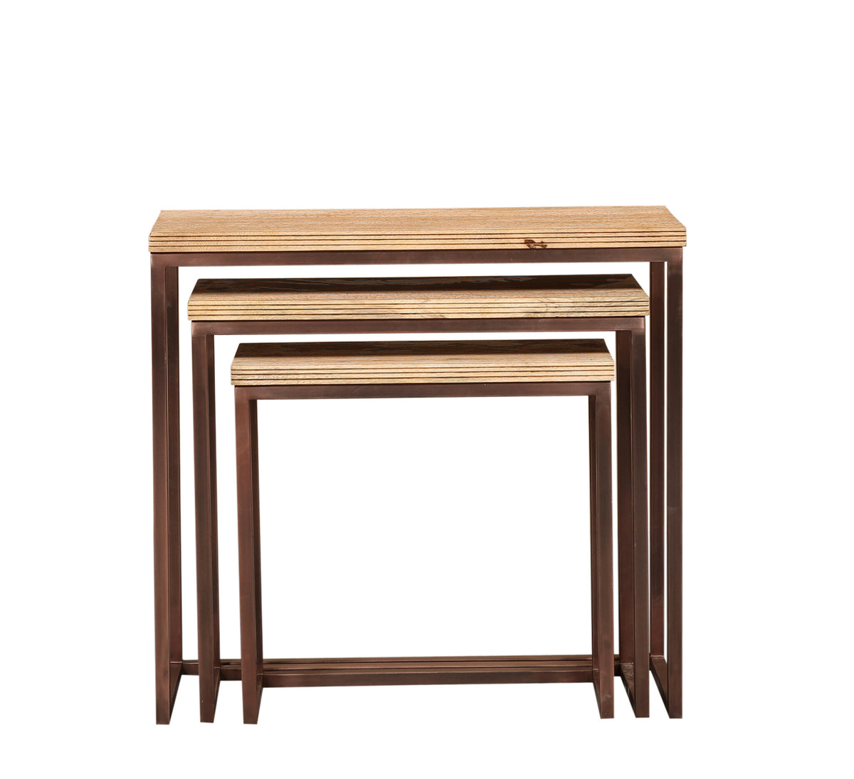 Zoah copper powder-coated iron side table
