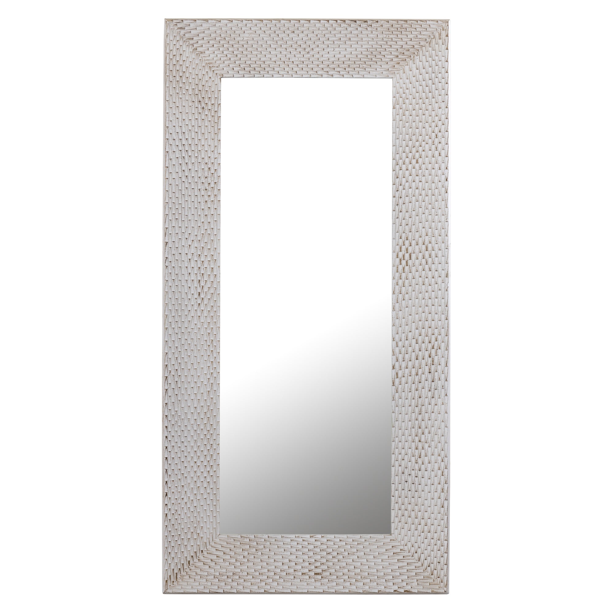 Chinasa Gold-Finish Rectangle Mirror - White