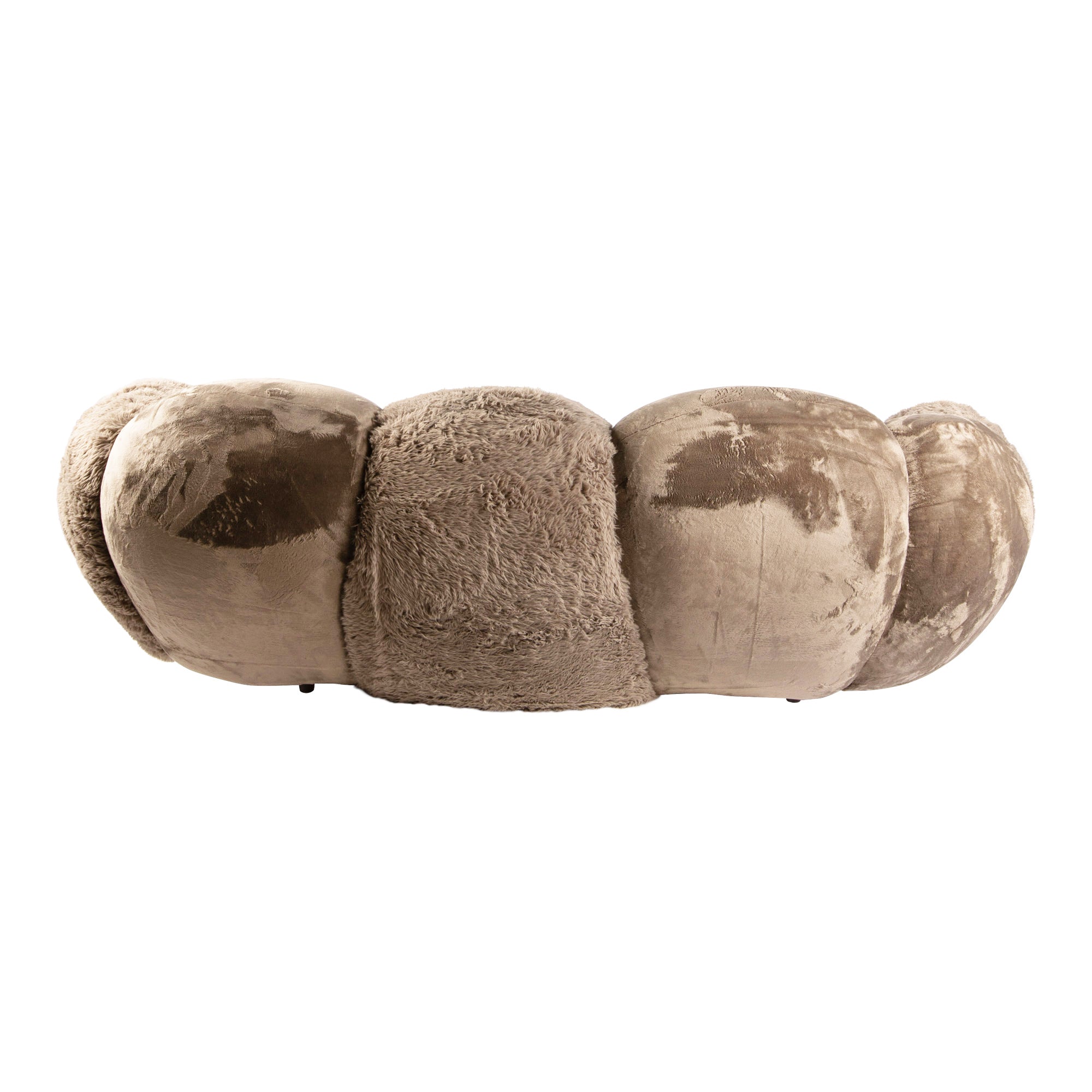 Lush Taupe Curved Cloud Sofa