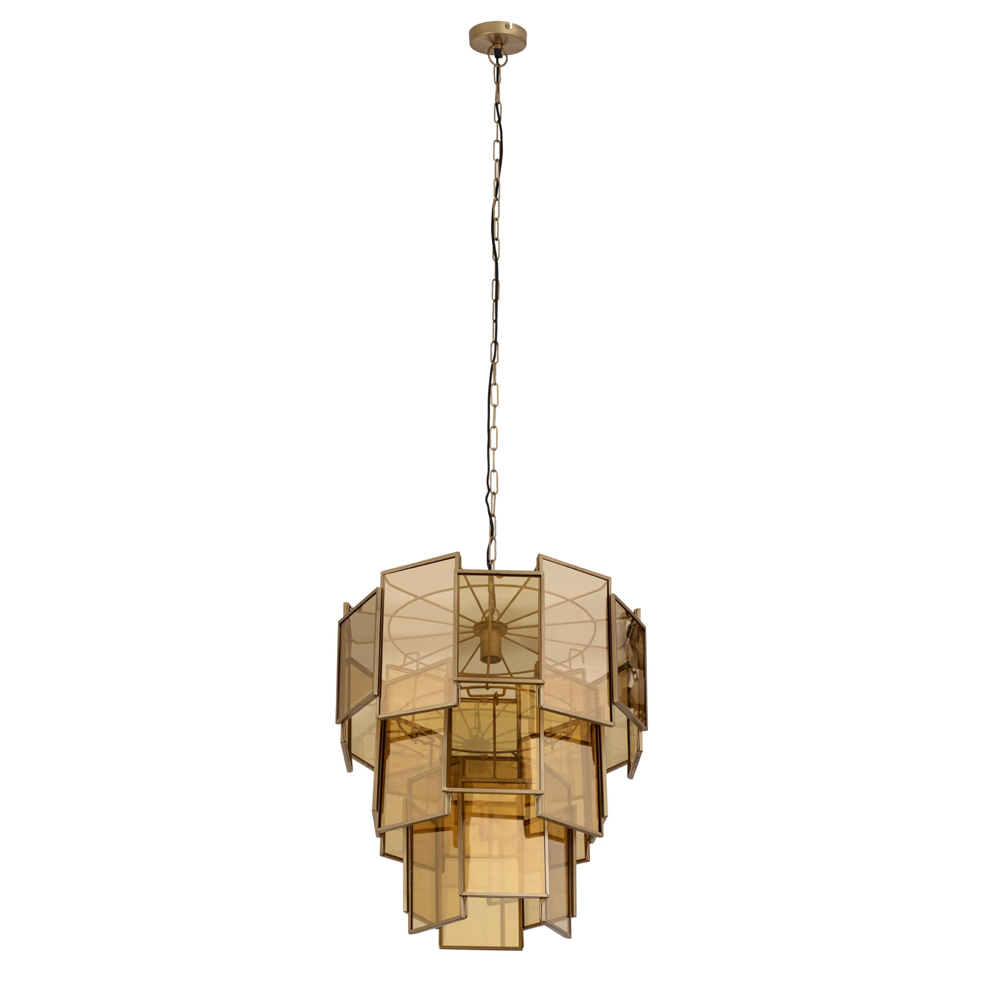 Loucas layered lustre glass pendant light large
