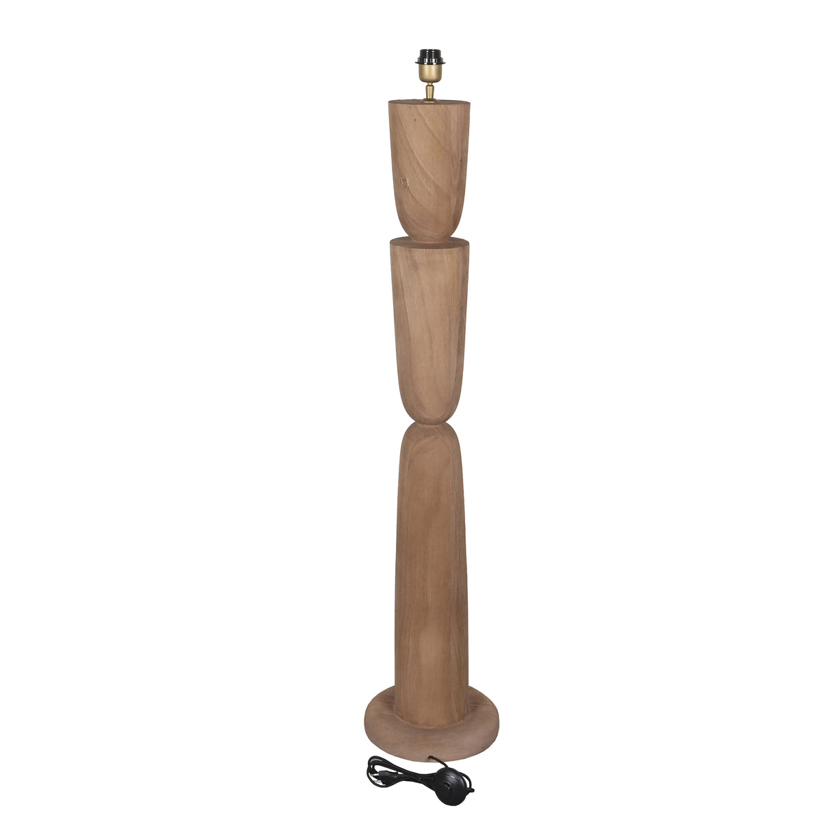 Lorinne natural mango wood floor lamp