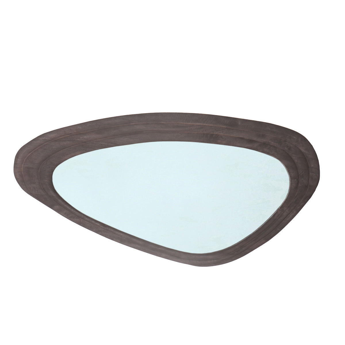 Santin brown organic triangle mango wood mirror
