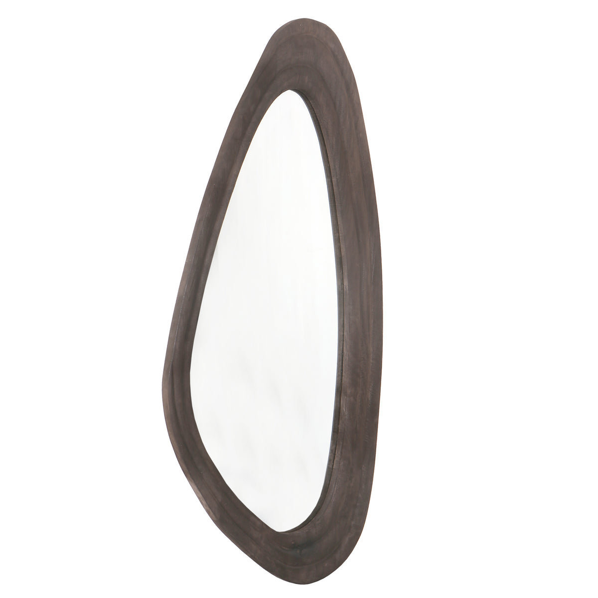 Santin brown organic triangle mango wood mirror
