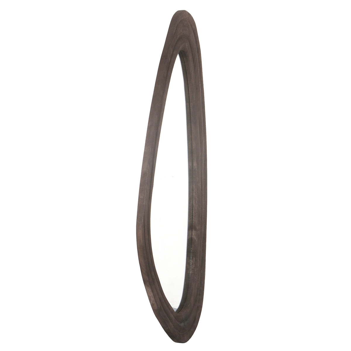 Santin brown organic triangle mango wood mirror
