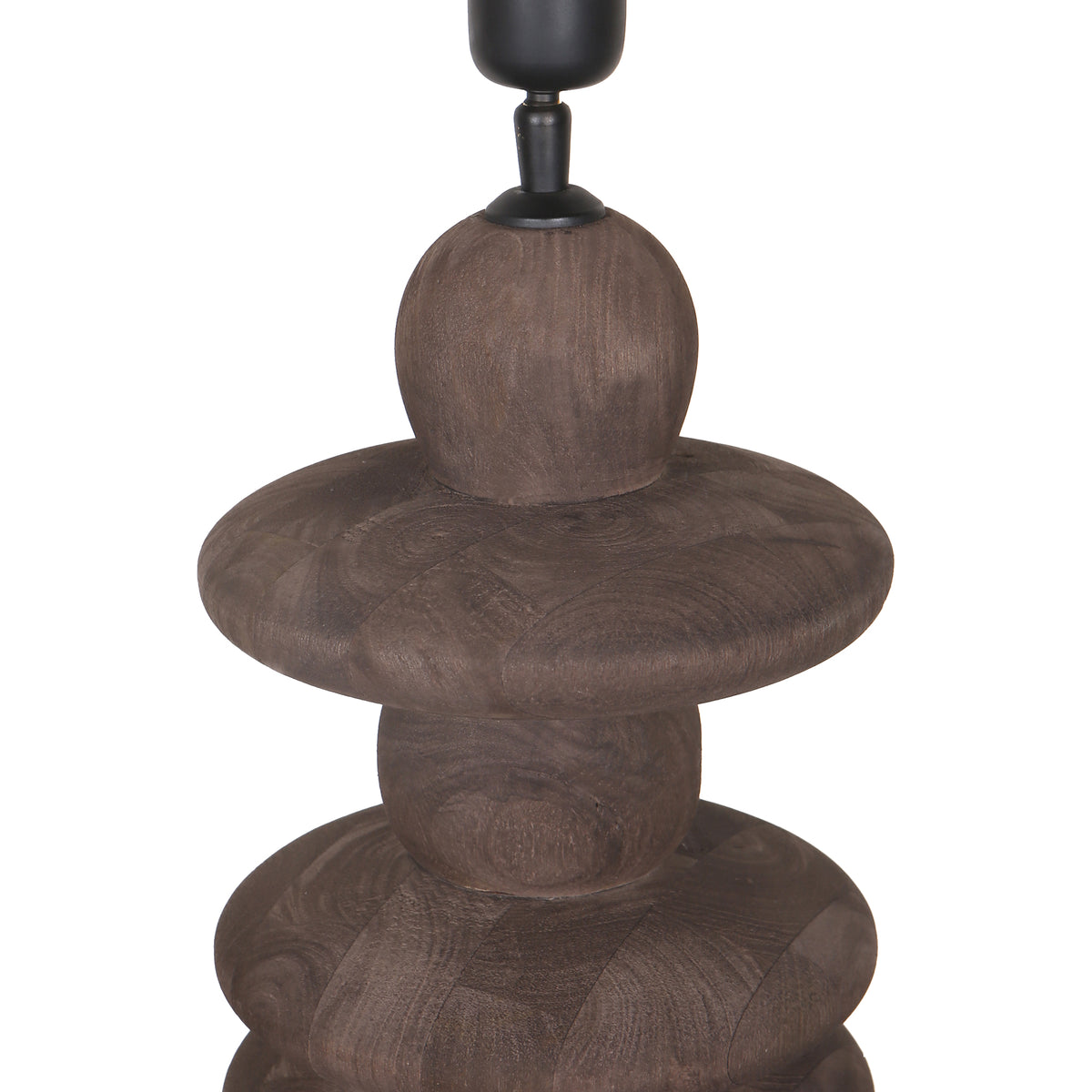 Callain brown mango wood table lamp