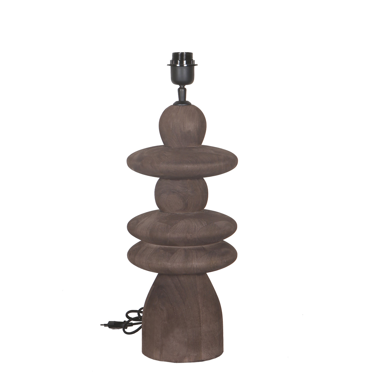 Callain brown mango wood table lamp
