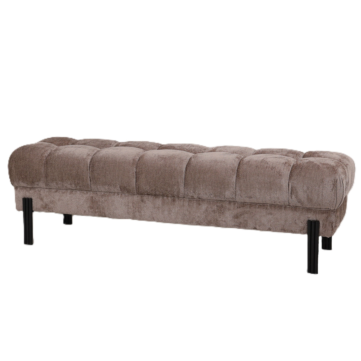 Melbourne brown antelope-print upholstered bench