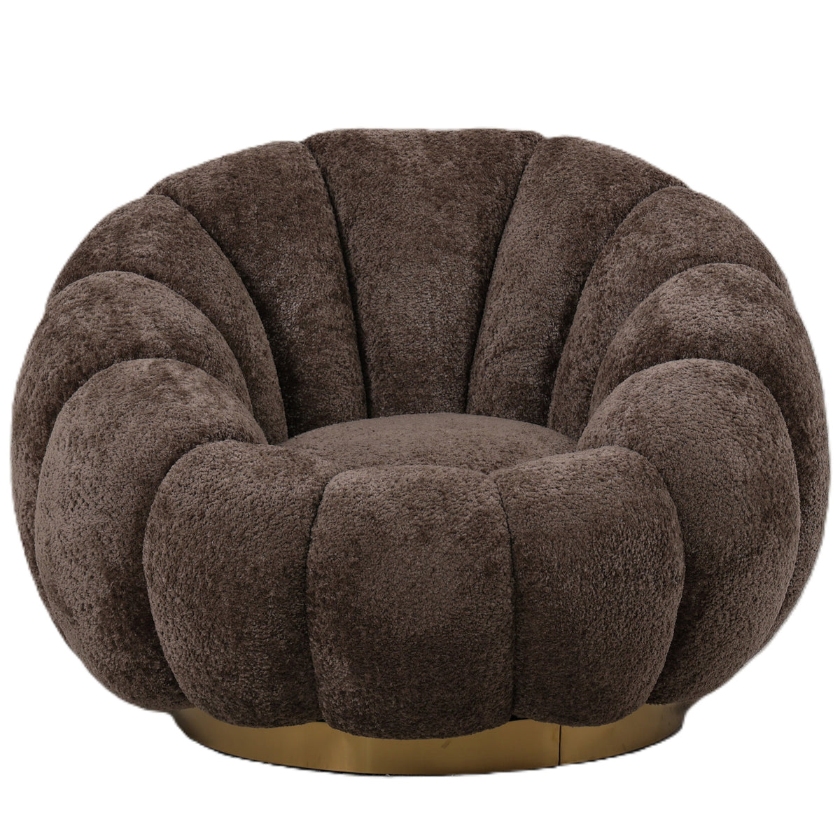 Daisy antelope velvet armchair with gold base