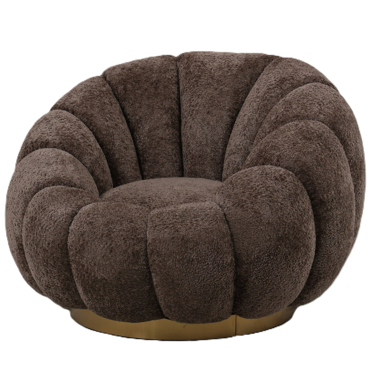 Daisy antelope velvet armchair with gold base