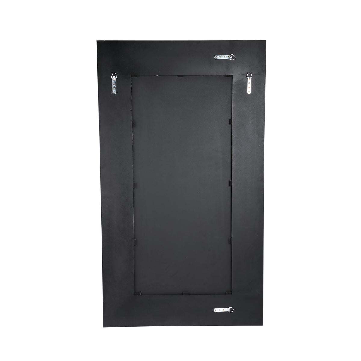 Tiess black wood veneer mirror with gold rim