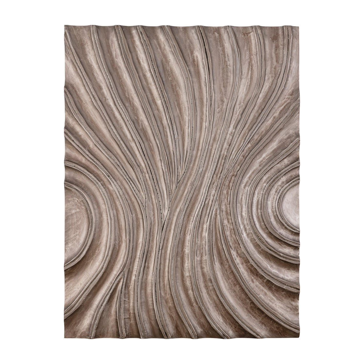 Reddie dark brown shiny MDF wave wall panel, medium