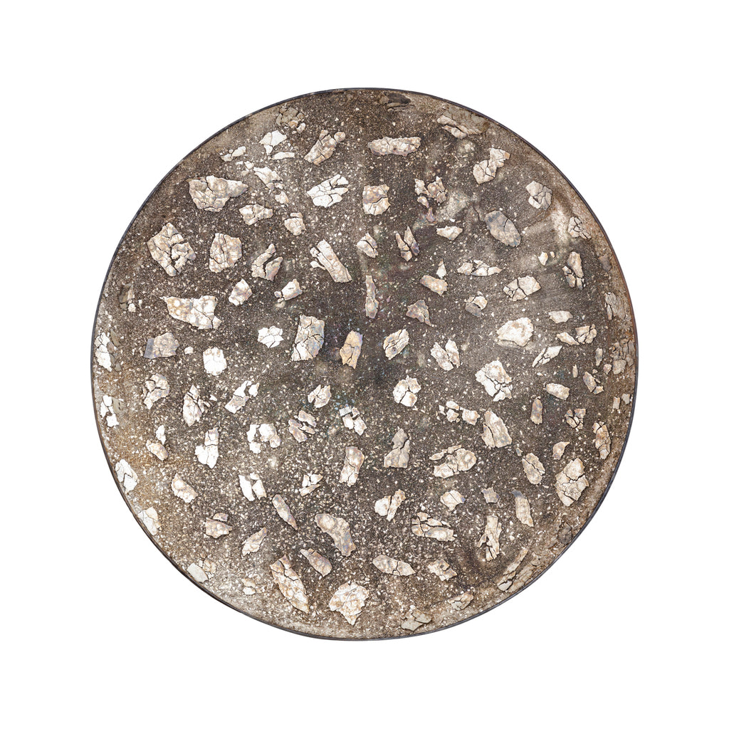 Smith champagne iron wall panel with mirrored mosaic, large