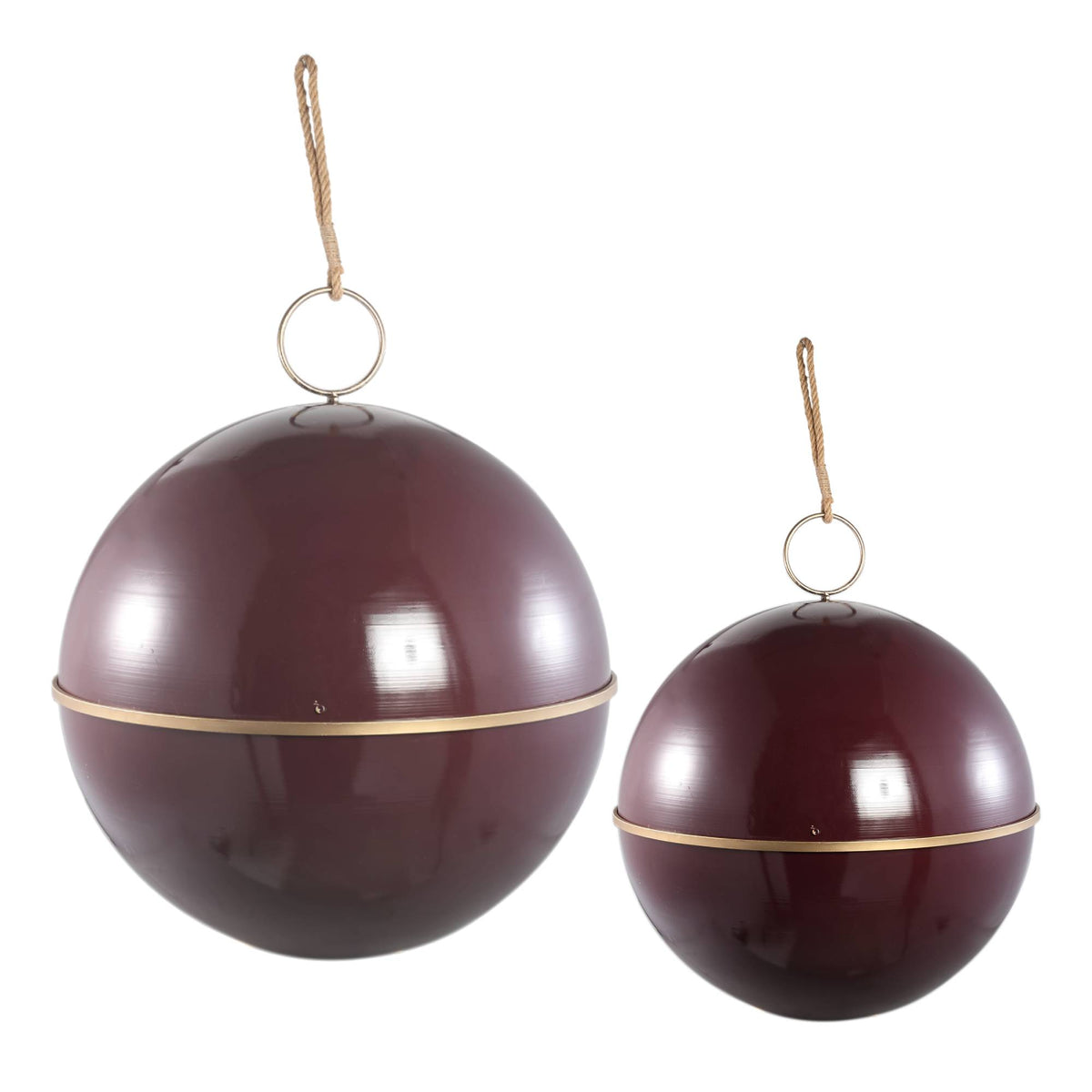 Alva burgundy oversized hanging ball Christmas decoration