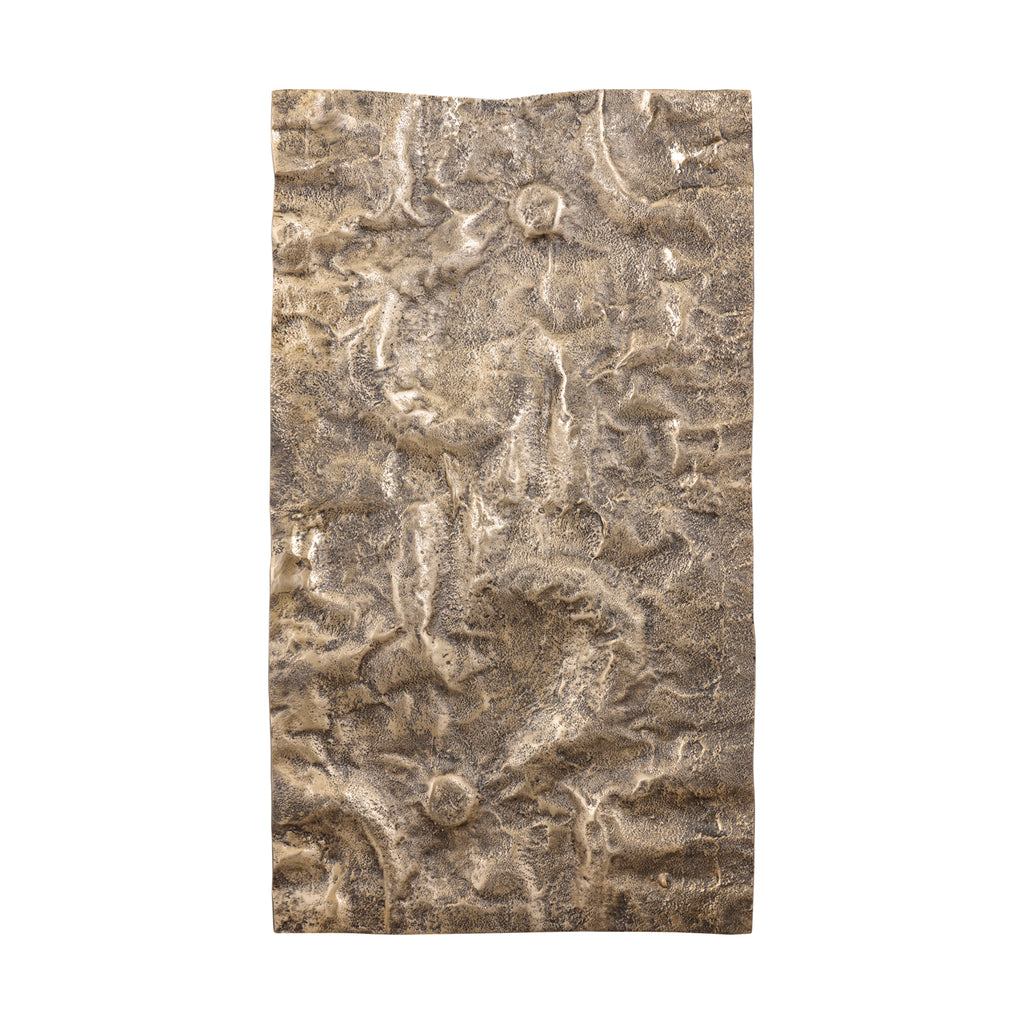 Eogan gold cast aluminium wall panel, textured