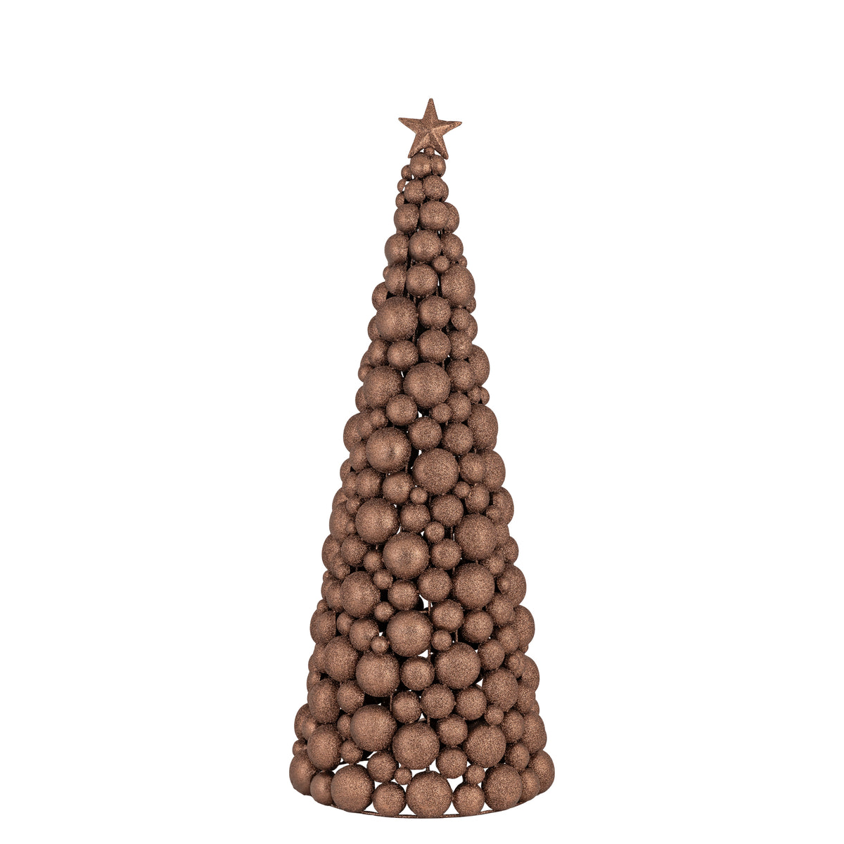 Linah brown glitter tree statue, tall