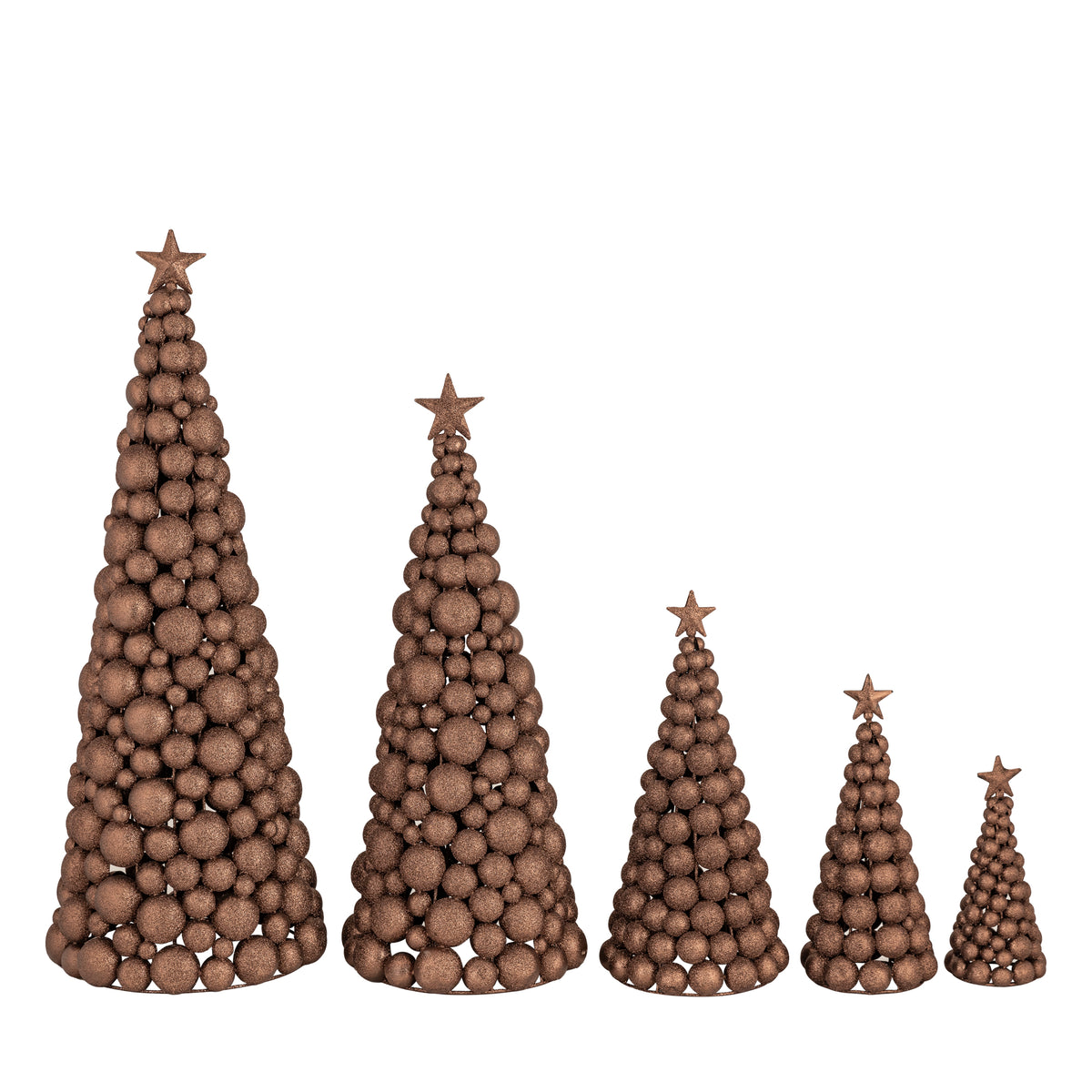 Linah brown glitter tree statue, tall