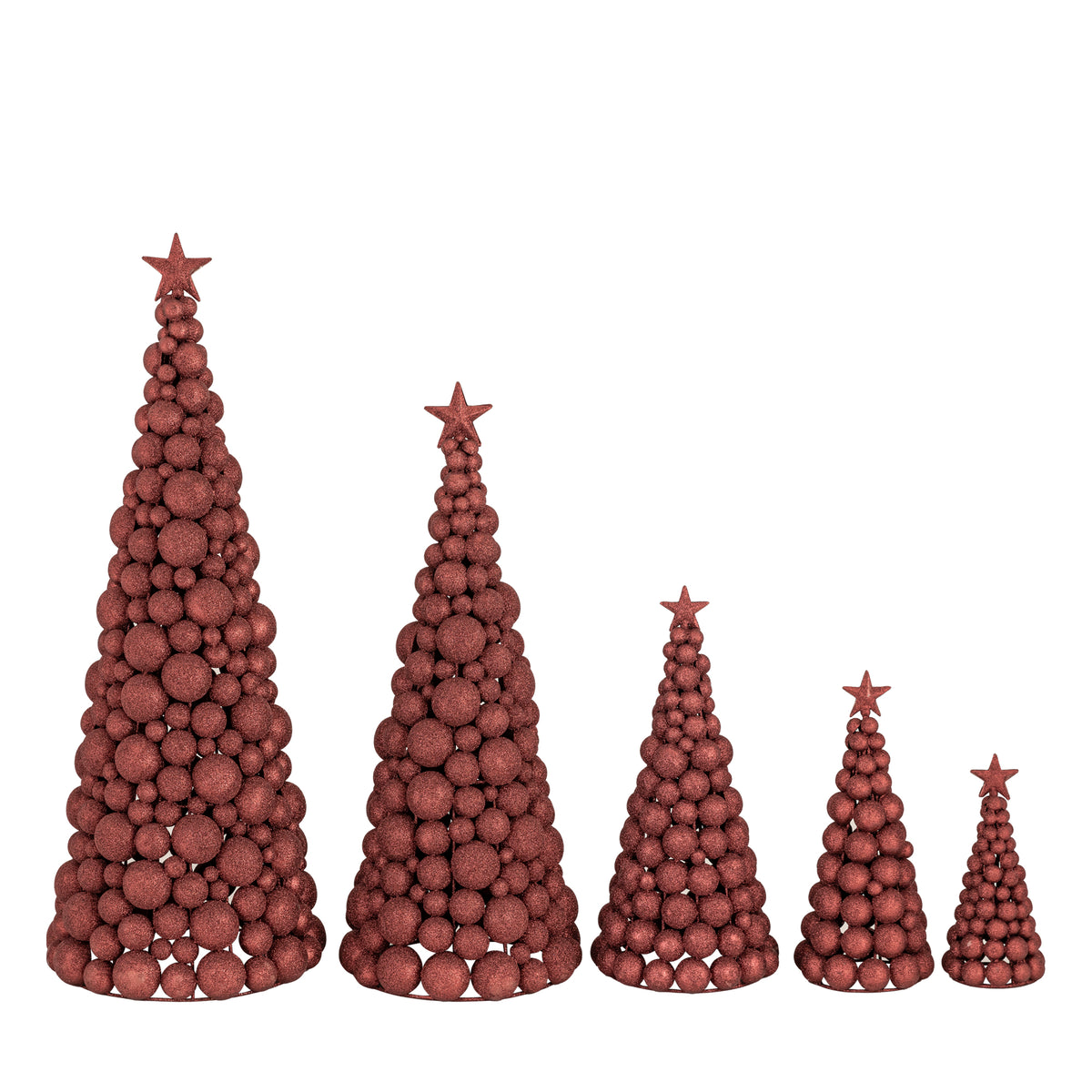 Linah cognac glitter tree statue, tall