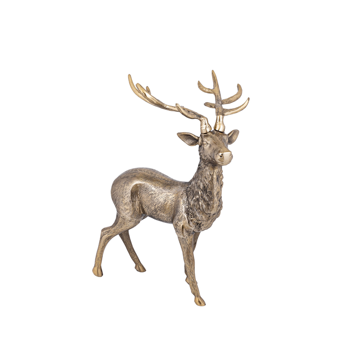Khary brass cast aluminium reindeer statue, small