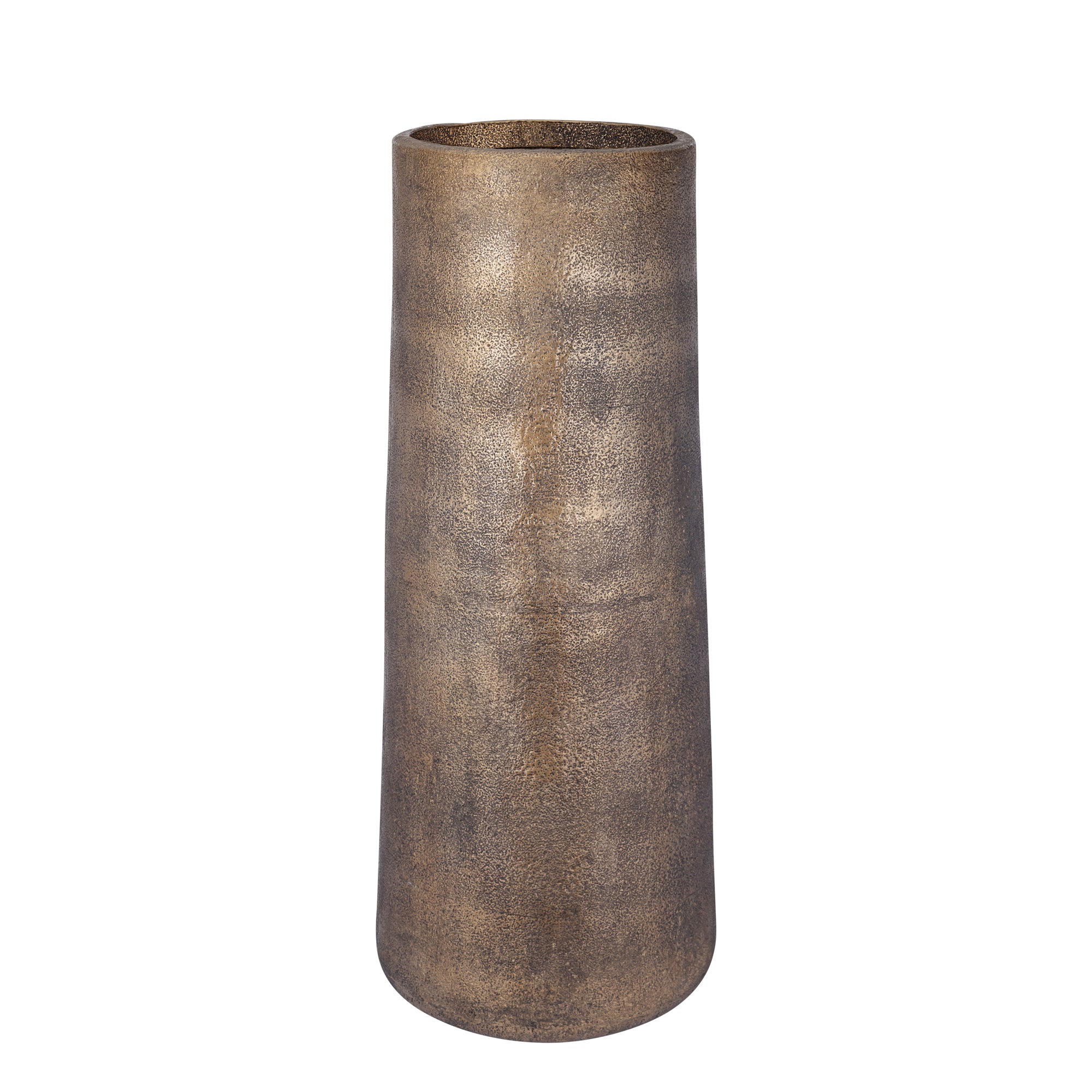 Kardine Dented Aluminium Floor Planter — Antique Gold