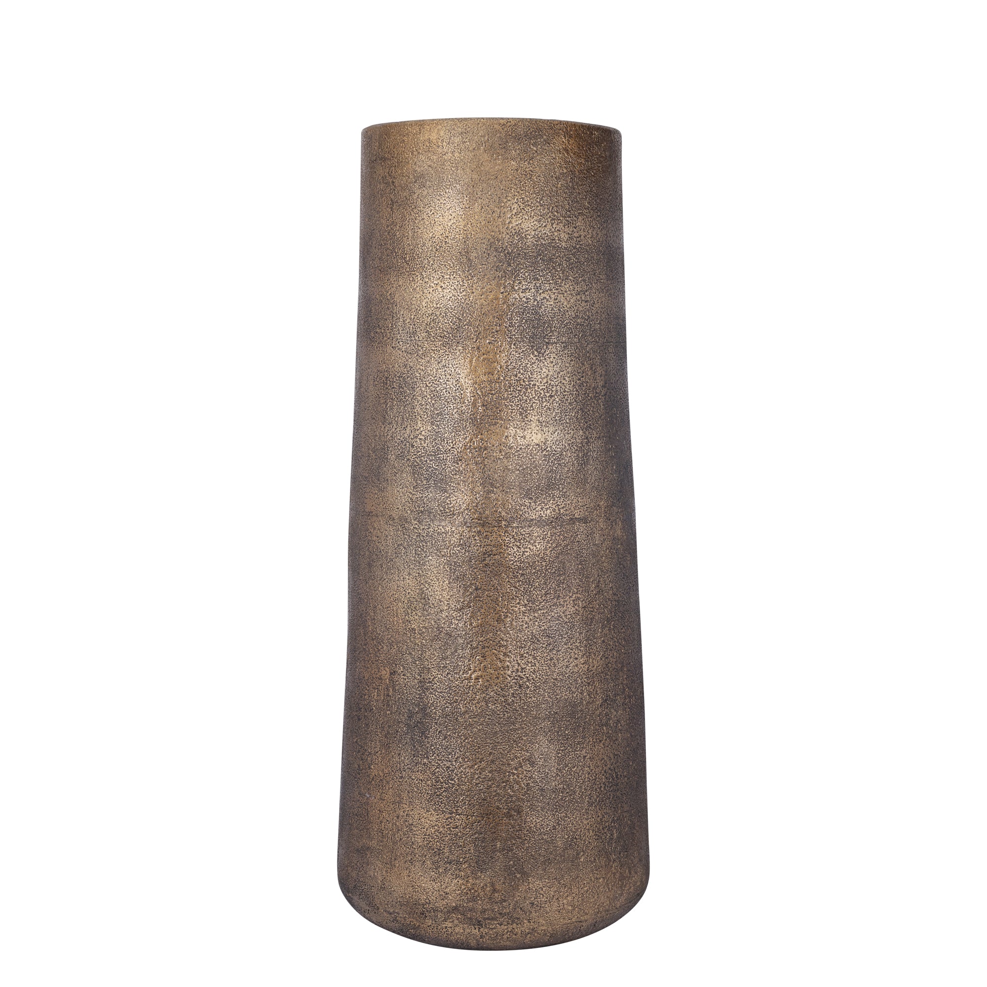 Kardine Dented Aluminium Floor Planter — Antique Gold
