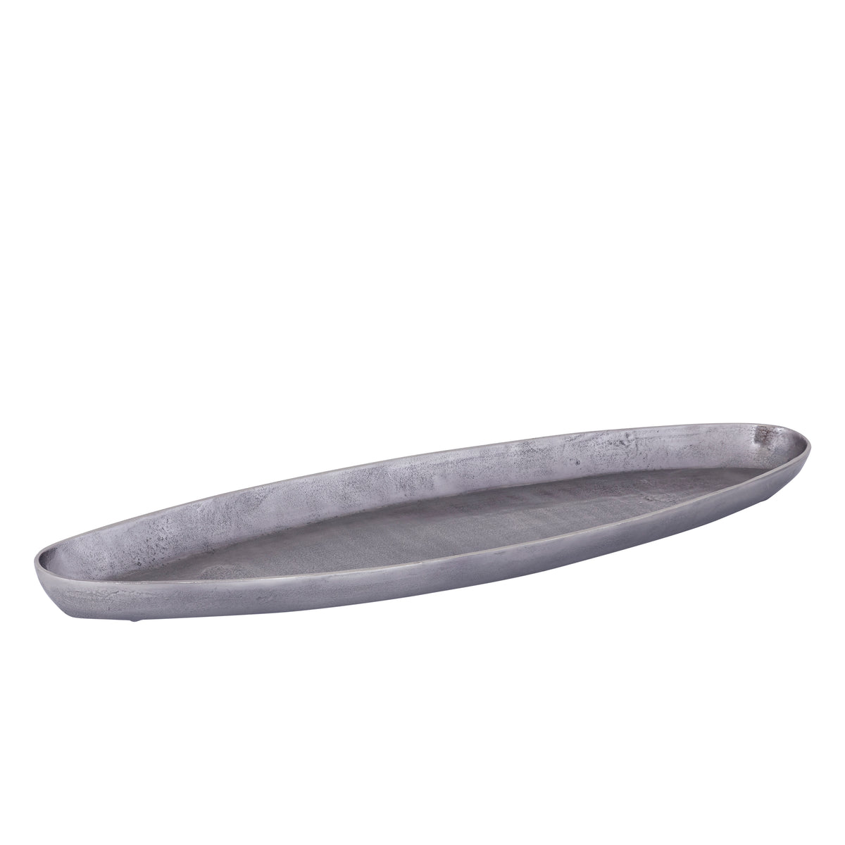 Yaren gunmetal cast aluminium oval bowl with border, large