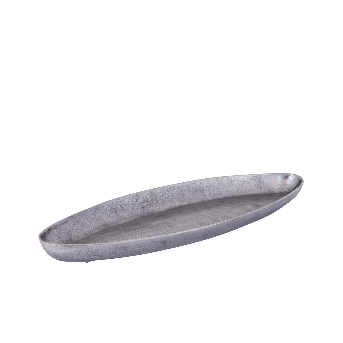 Yaren gunmetal cast aluminium oval bowl with border, small