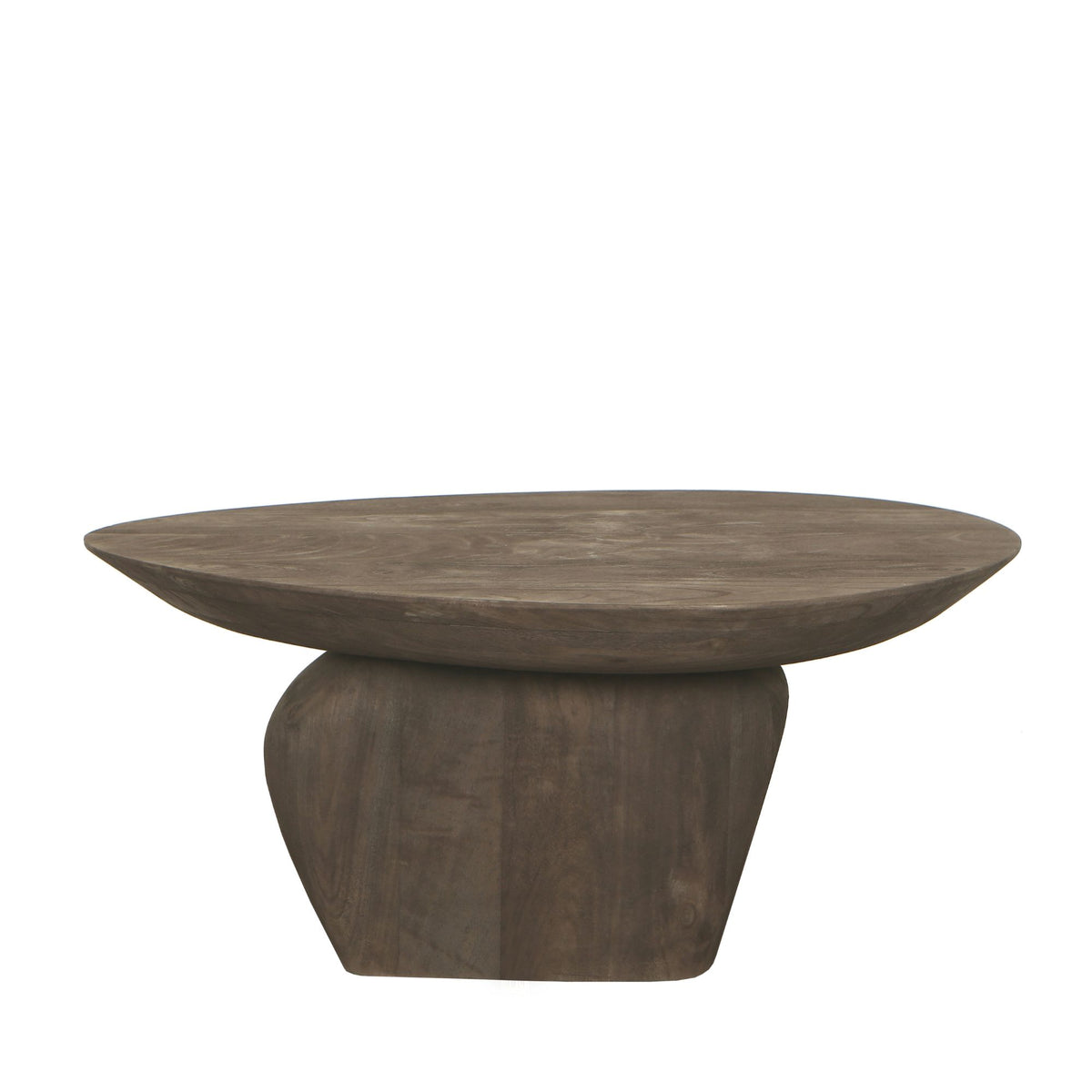 Harshad dark brown mango wood organic coffee table