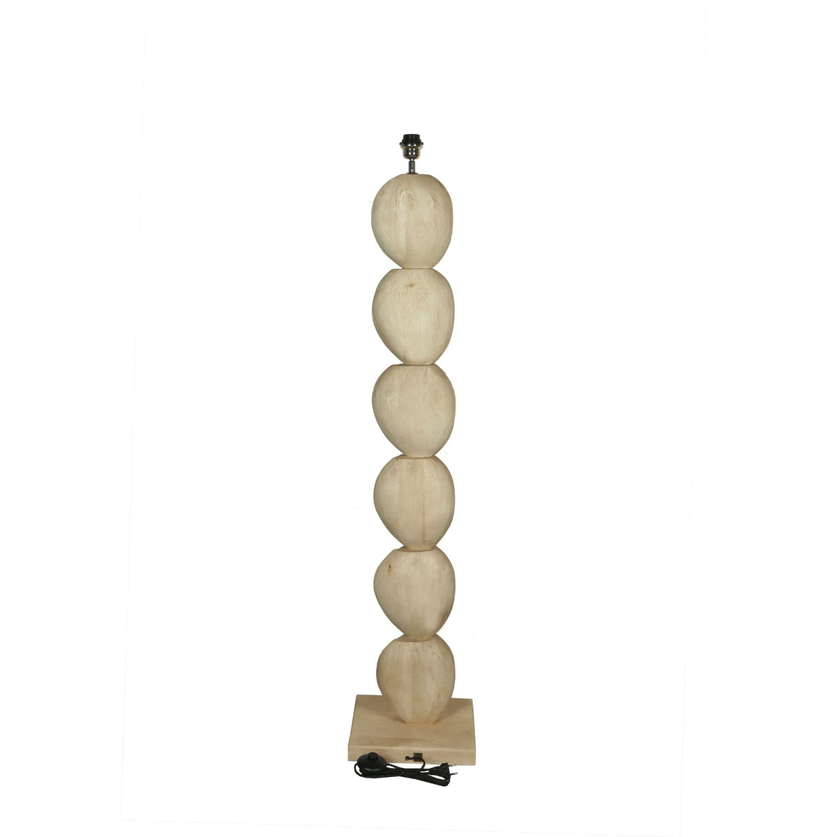 Kodey natural mango wood floor lamp base