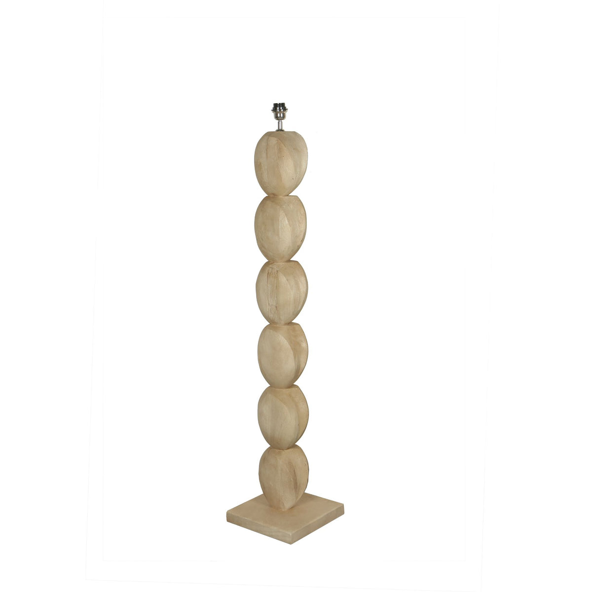 Kodey natural mango wood floor lamp base