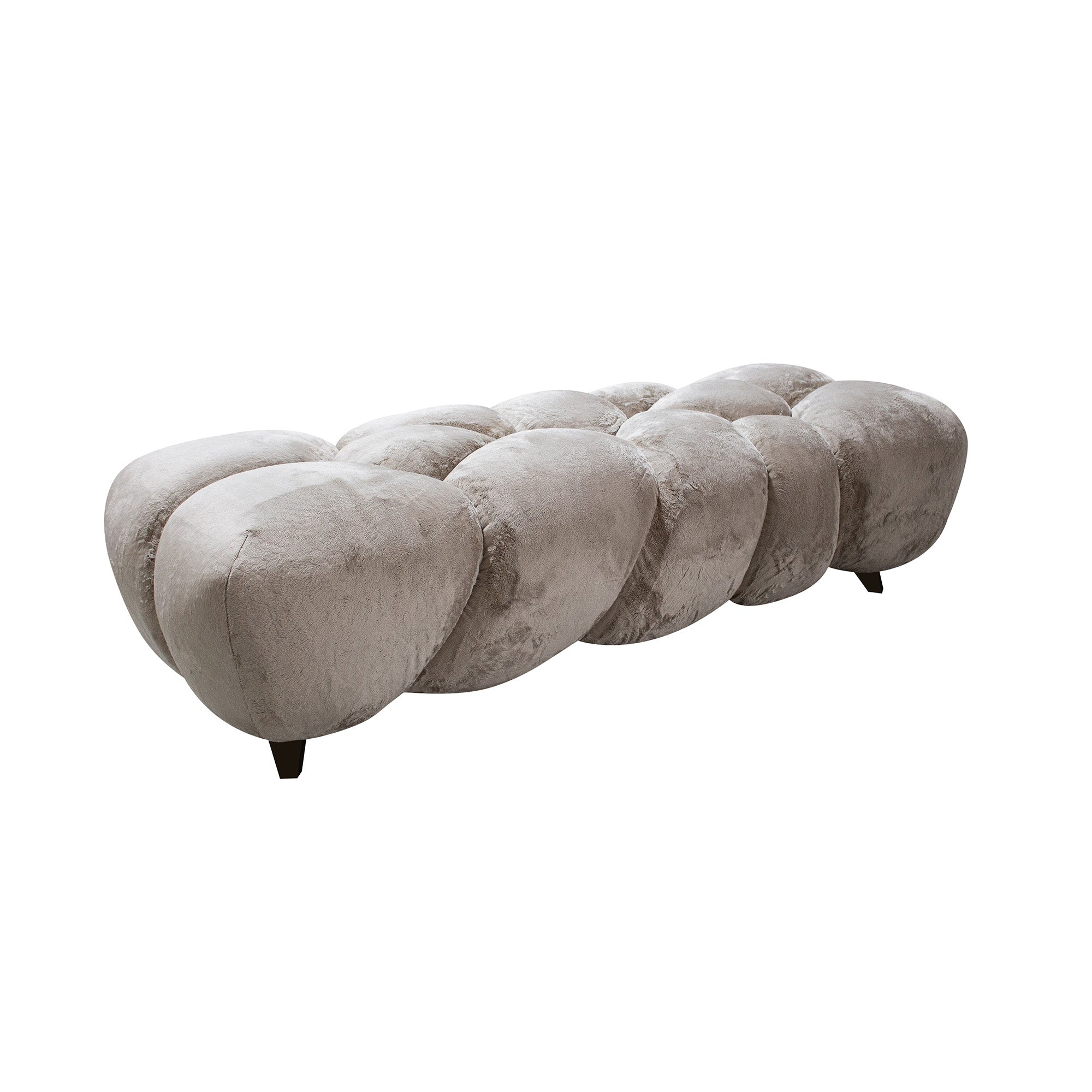 Nubibus beige deep upholstered bench