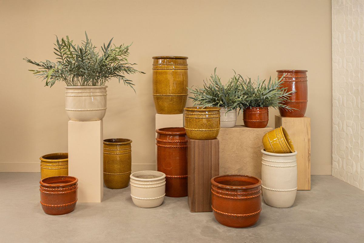 Lilliah cream terracotta planters, set of 3