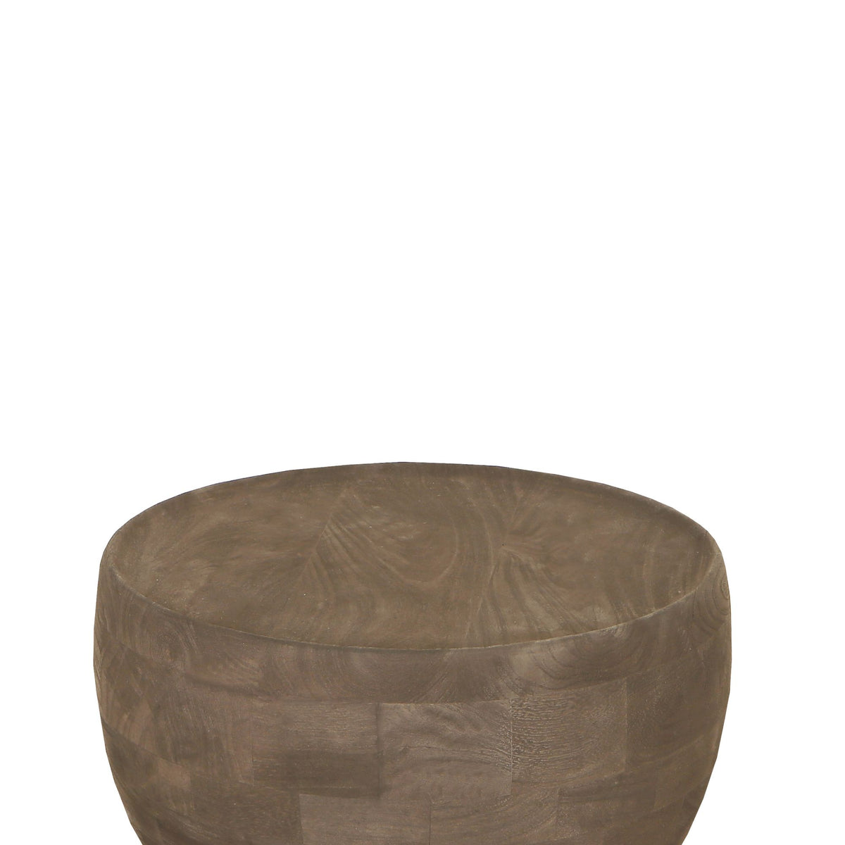 Erno dark brown mango wood round side table