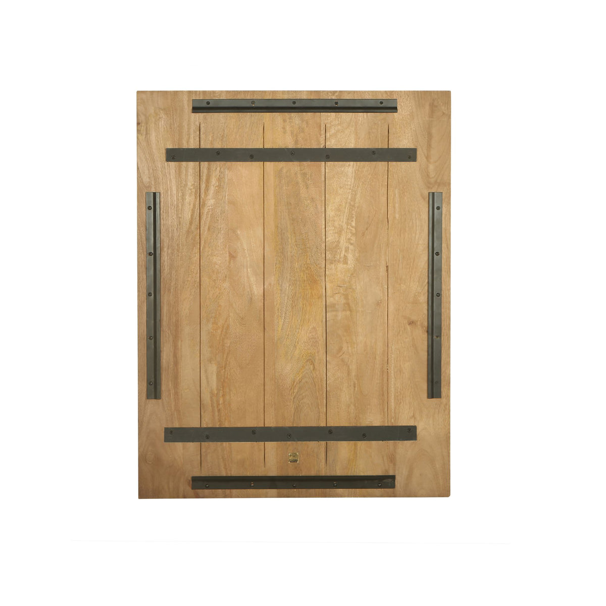 Mattin light brown mango wood rectangular wall panel, small