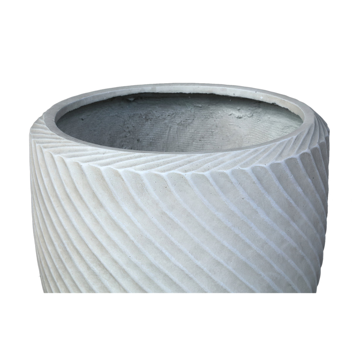 Nikol beige GRC wave pattern planter, low