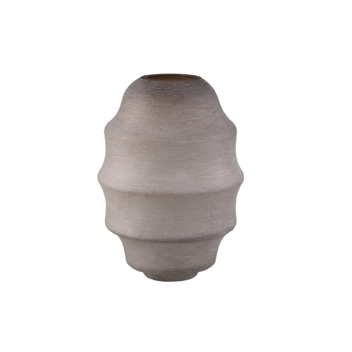 Elladie beige layered glass vase, tall