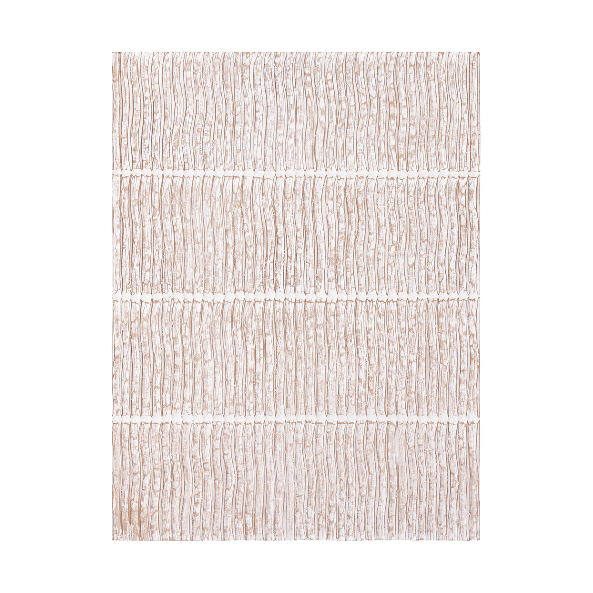 Seline white wavy stripe wall panel, small
